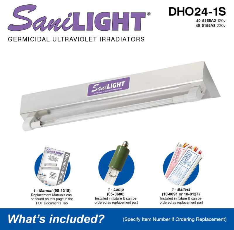Atlantic UV SaniLIGHT DHO24-1S UV Light Air and Surface Sterilizer