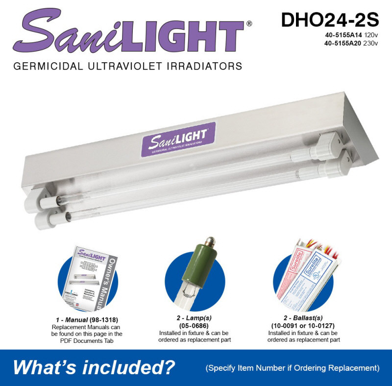 Atlantic UV SaniLIGHT DHO24-2S UV Light Air and Surface Sterilizer
