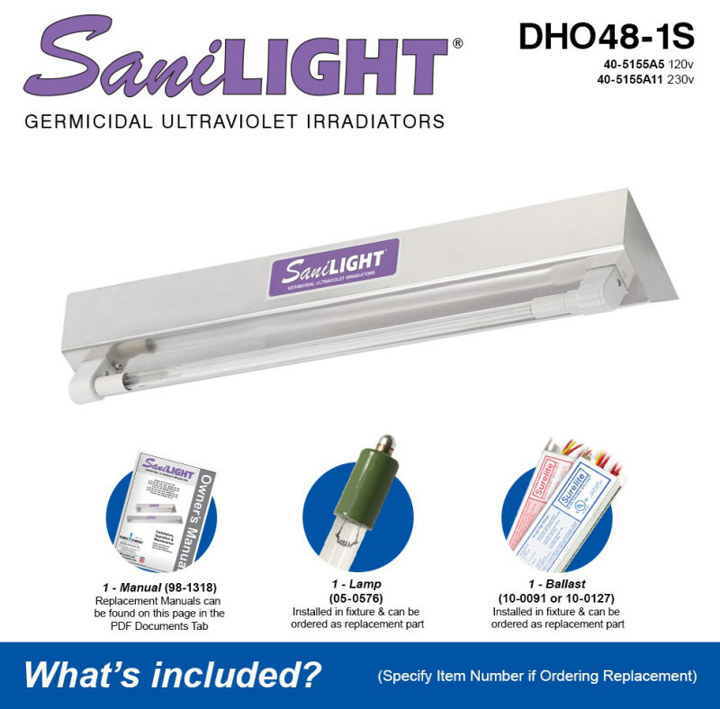 Atlantic UV SaniLIGHT DHO48-1S UV Light Air and Surface Sterilizer