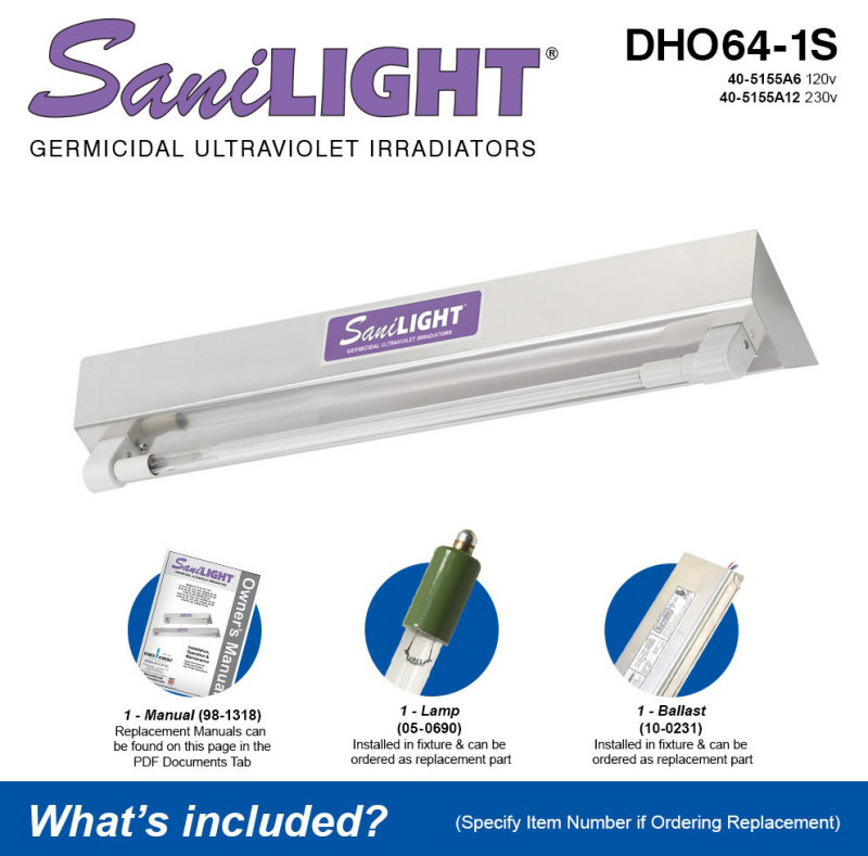 Atlantic UV SaniLIGHT DHO64-1S UV Light Air and Surface Sterilizer