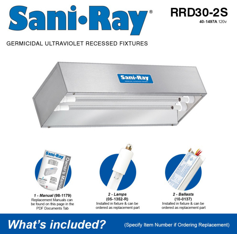 Atlantic UV RRD30-2S Sani Ray UV Air and Surface Sanitizer