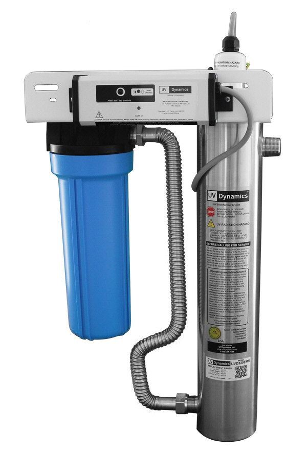 Mini-Rack Slimline UV Sanitizer with 10x3 Water Filter